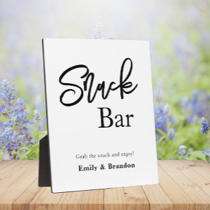 Snack bar wedding sign Tabletop Plaque