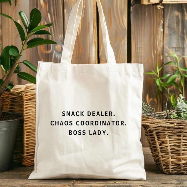 Snack Dealer Chaos Coordinator Boss Lady Mum Tote Bag (snack dealer chaos coordinator boss lady mom tote bag, mothers day gift)