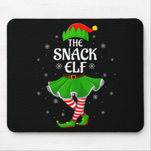 Snack Elf Christmas Family Girls Women Elf Squad X Mouse Pad