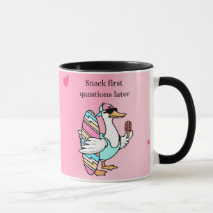 Snack First, Questions Later Mug   Cool Duck 