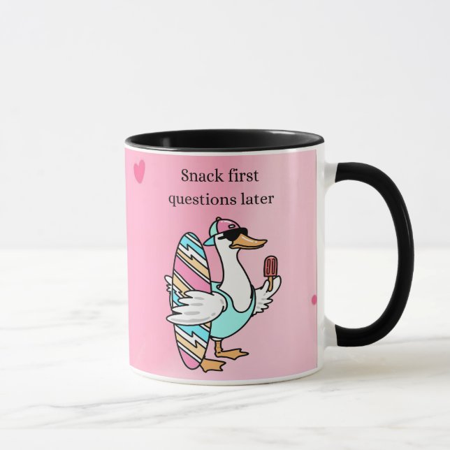 Snack First, Questions Later Mug | Cool Duck  (Right)
