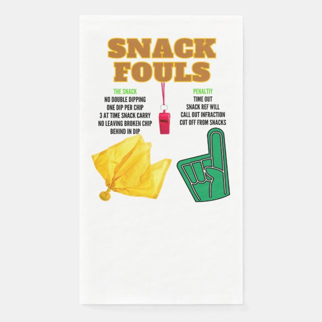 Snack Fouls for Party Goers Napkin (Front)