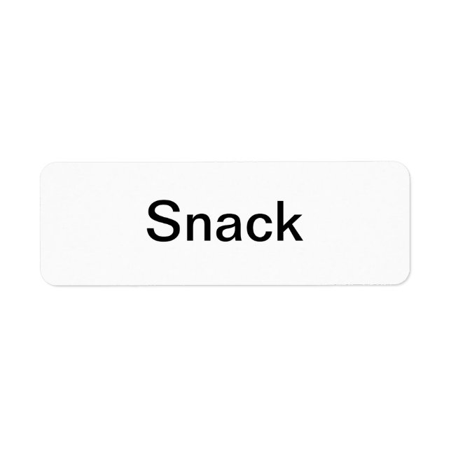Snack Labels/ Return Address Label (Front)