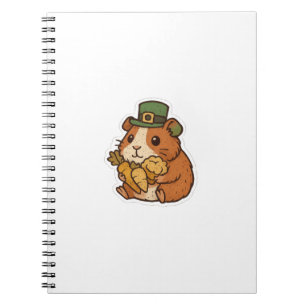 Snack Lover Guinea Pig St.Patrick's Day Notebook