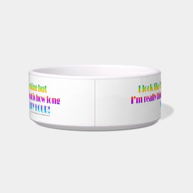 Snack or Pet Bowl, Small, How Long to Happy Hour Bowl (Back)