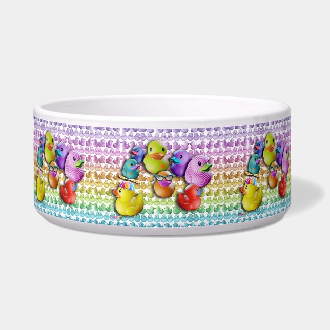 SNACK or PET BOWLS Small & Large - RUBBER DUCKIES (Front)
