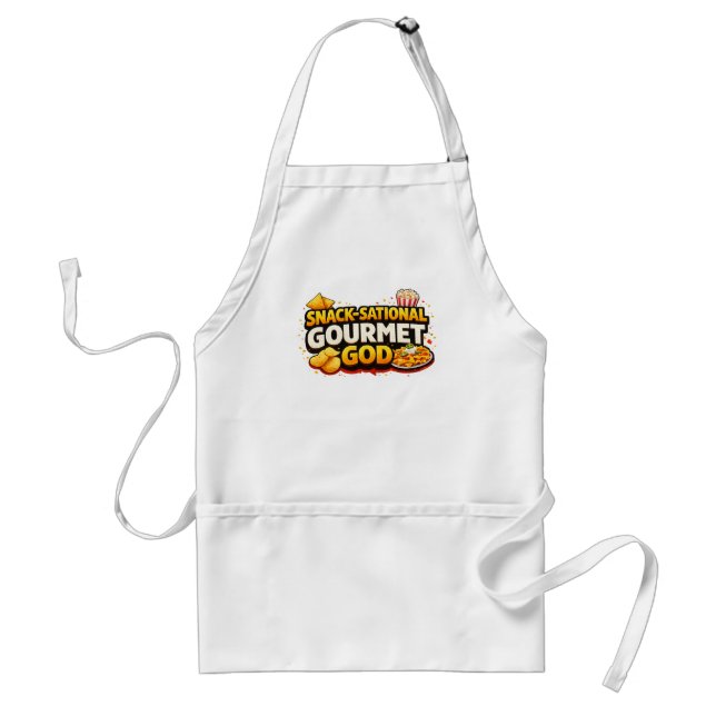 Snack-Sational Gourmet God!  Slogan Apron (Front)