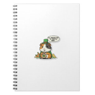 Snack Thief Guinea Pig St.Patrick's Day Notebook