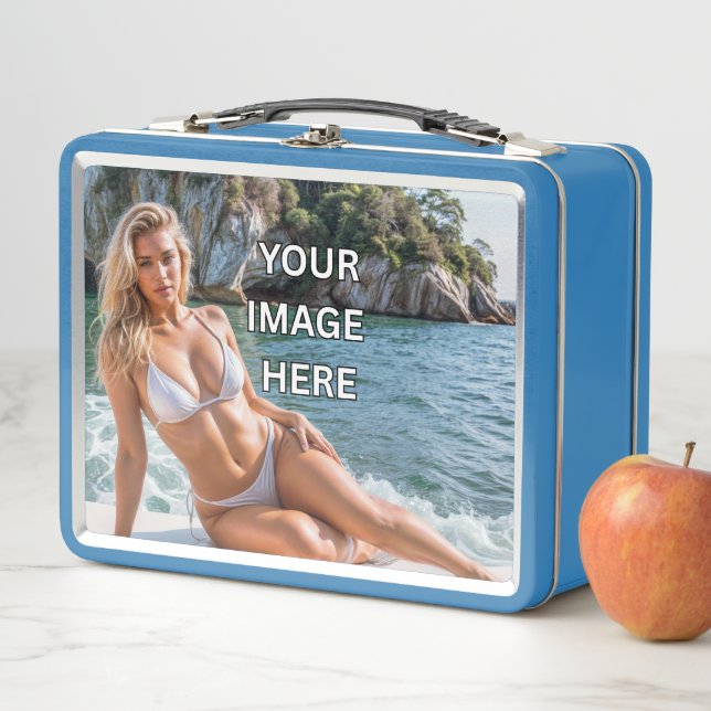 SNACK TIME! 🍱 Add Text or Image Metal Lunchbox (In Situ)
