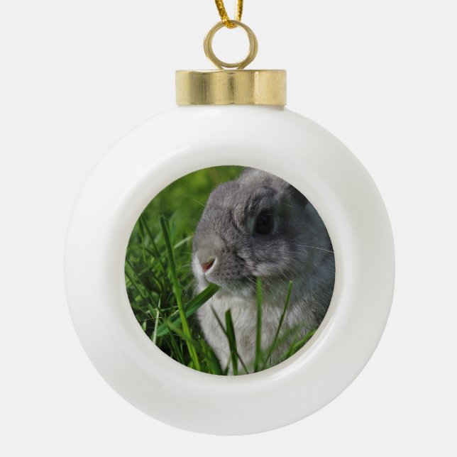 Snack Time Ceramic Ball Christmas Ornament (Front)