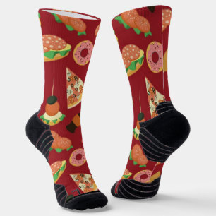 Snack Time Red Socks