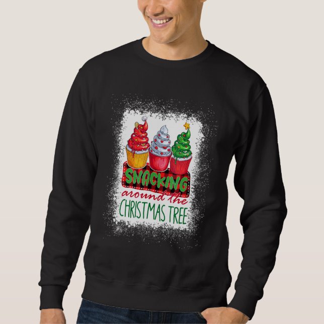 Snacking Around The Christmas Tree Cupcakes Bleach Sweatshirt (Front)