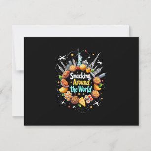 Snacking Around The World Fast Food Travel Travele RSVP Card
