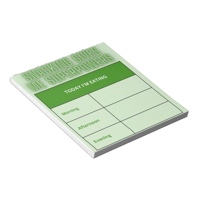 Snacking Note Pad (Meal Prep) (Angled)