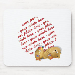 Snacking Potatoes - Father & Son Photo Frame Mouse Pad