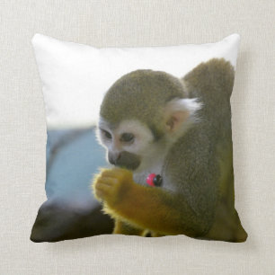 Snacking Squirrel Monkey Cushion