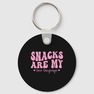 Snacks Are My Love Language Valentine Day Kids Boy Key Ring