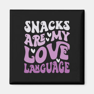 Snacks Are My Love Language Valentine Day Kids Boy Magnet