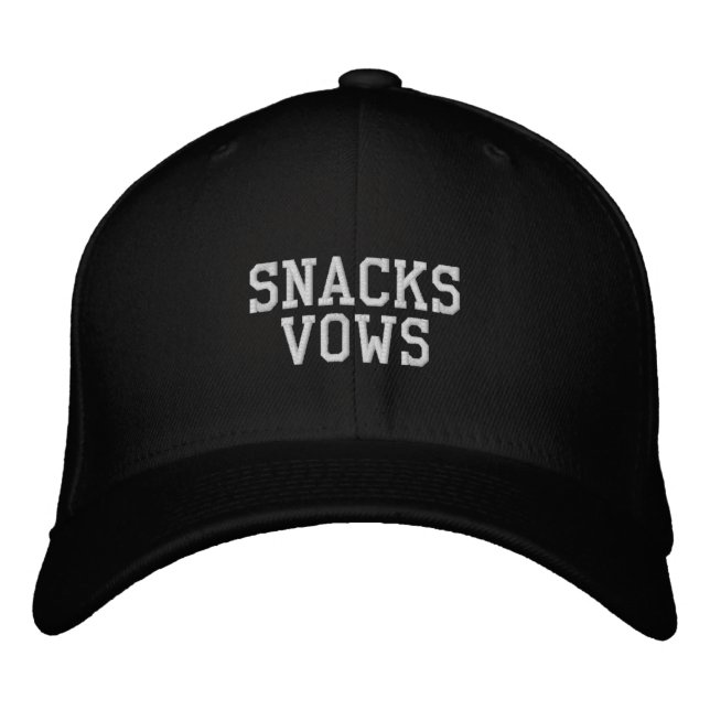 Snacks Over Vows, Funny Gift Wedding Photographs  Embroidered Hat (Front)