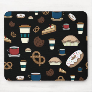 Snacks Pattern Mouse Pad