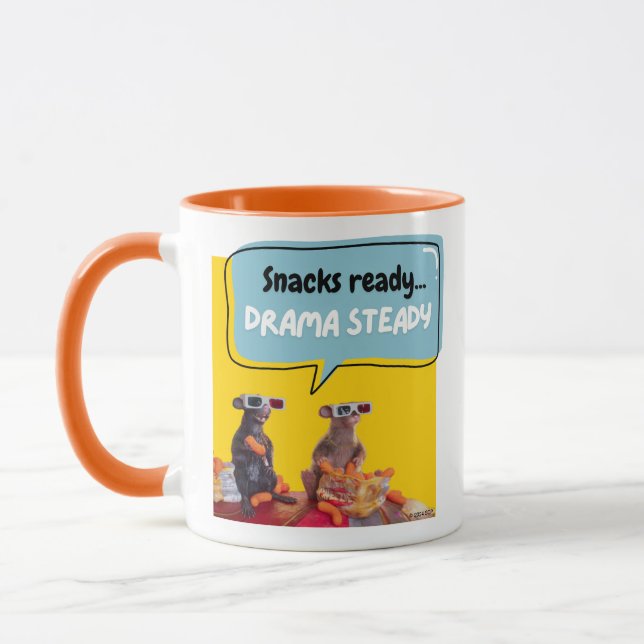 Snacks Ready, Drama Steady Mug (Left)
