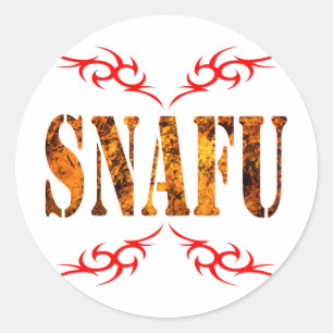SNAFU CLASSIC ROUND STICKER