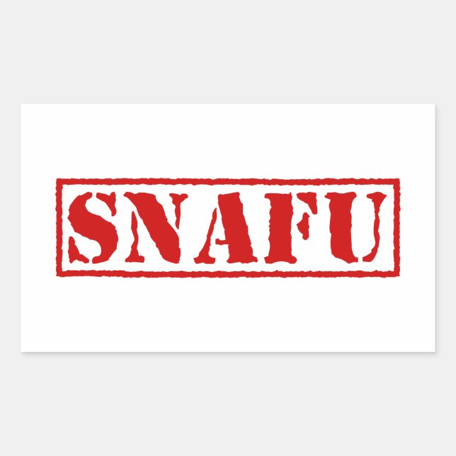 SNAFU RECTANGULAR STICKER (Front)