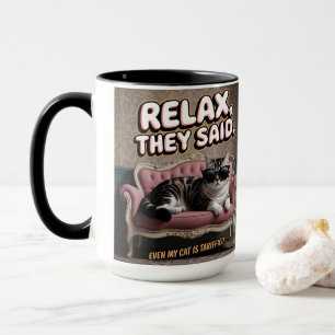 Snag Relaxed Cat Gift for Pet Lovers Now Mug