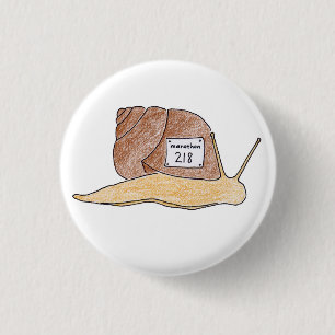 snail 3 cm round badge