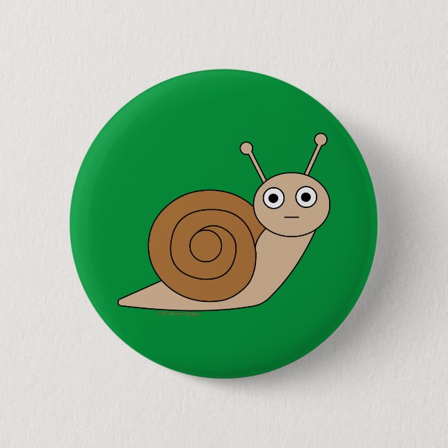 Snail 6 Cm Round Badge (Front)