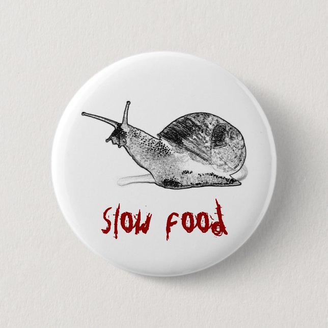 snail 6 cm round badge (Front)