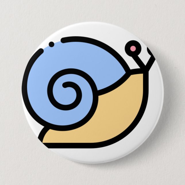 Snail 7.5 Cm Round Badge (Front)
