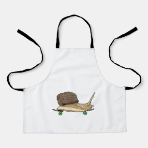 Snail as Skater with Skateboard Apron
