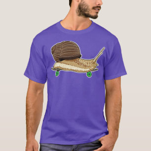 Snail as Skater with Skateboard T-Shirt
