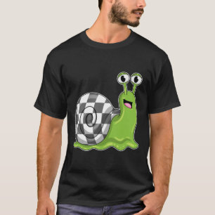 Snail at Chess with Chessboard T-Shirt