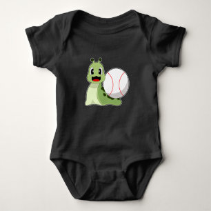 Snail Baseball Baseball bat Baby Bodysuit