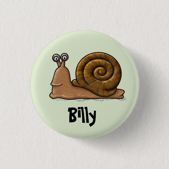 Snail Cartoon 3 Cm Round Badge (Front)