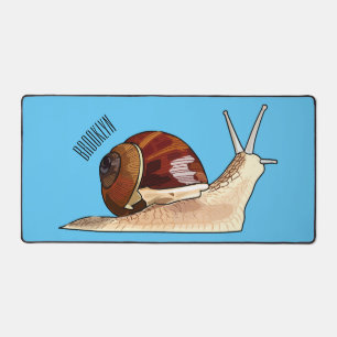 Snail cartoon illustration desk mat