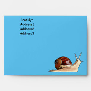 Snail cartoon illustration envelope