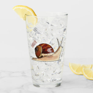 Snail cartoon illustration glass