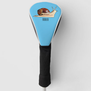 Snail cartoon illustration golf head cover