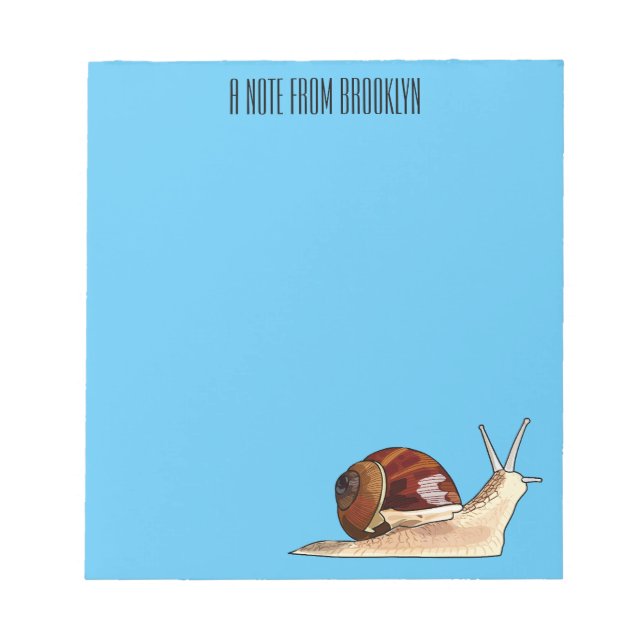 Snail cartoon illustration notepad (Front)