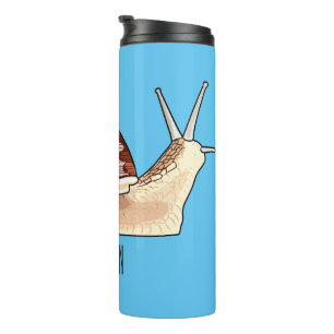 Snail cartoon illustration thermal tumbler
