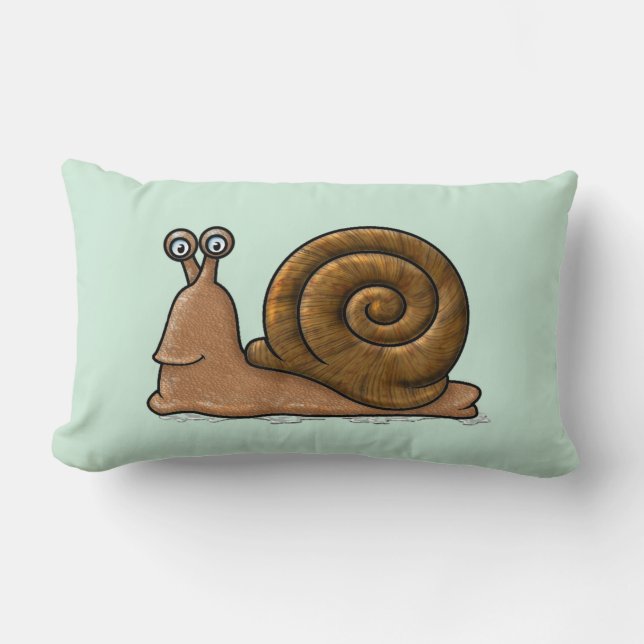 Snail Cartoon Lumbar Cushion (Front)