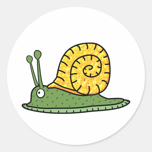 Snail Classic Round Sticker (Front)