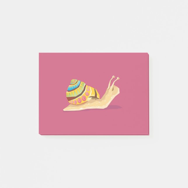 Snail Colour Nature Animal Colourful Flower Shell Post-it Notes (Front)