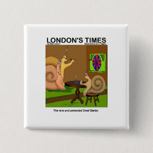 Snail Darter Funny Cartoon Gifts & Tees 15 Cm Square Badge