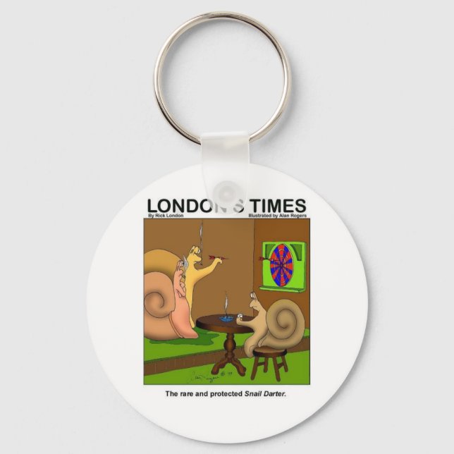 Snail Darter Funny Cartoon Gifts & Tees Key Ring (Front)