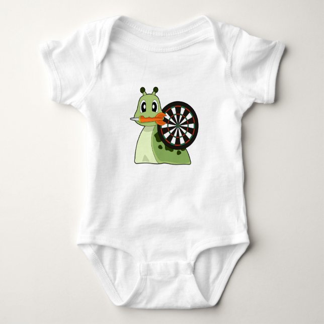 Snail Darts Dartboard Baby Bodysuit (Front)