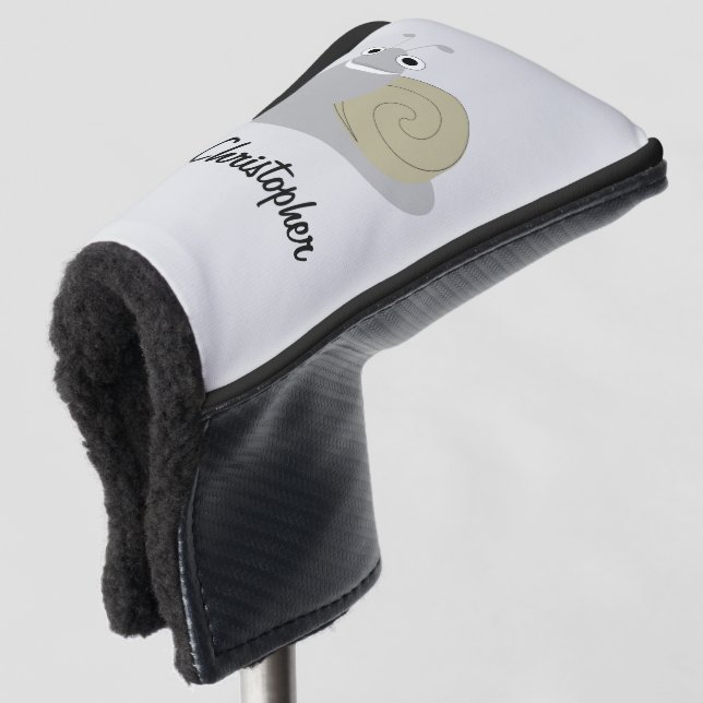 Snail Design Personalised Golf Head Cover (3/4 Front)